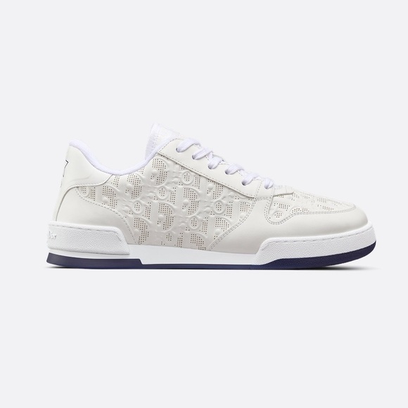 Christian Dior - Dior One White Oblique Perforated Calfskin Womens Sneaker - Picture 6 of 14